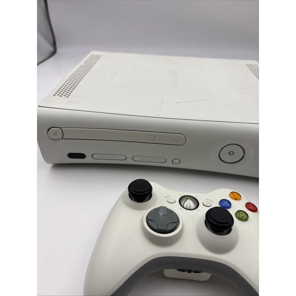 Microsoft Xbox 360 White Console Bundle Controller 16GB HDMI Tested Working